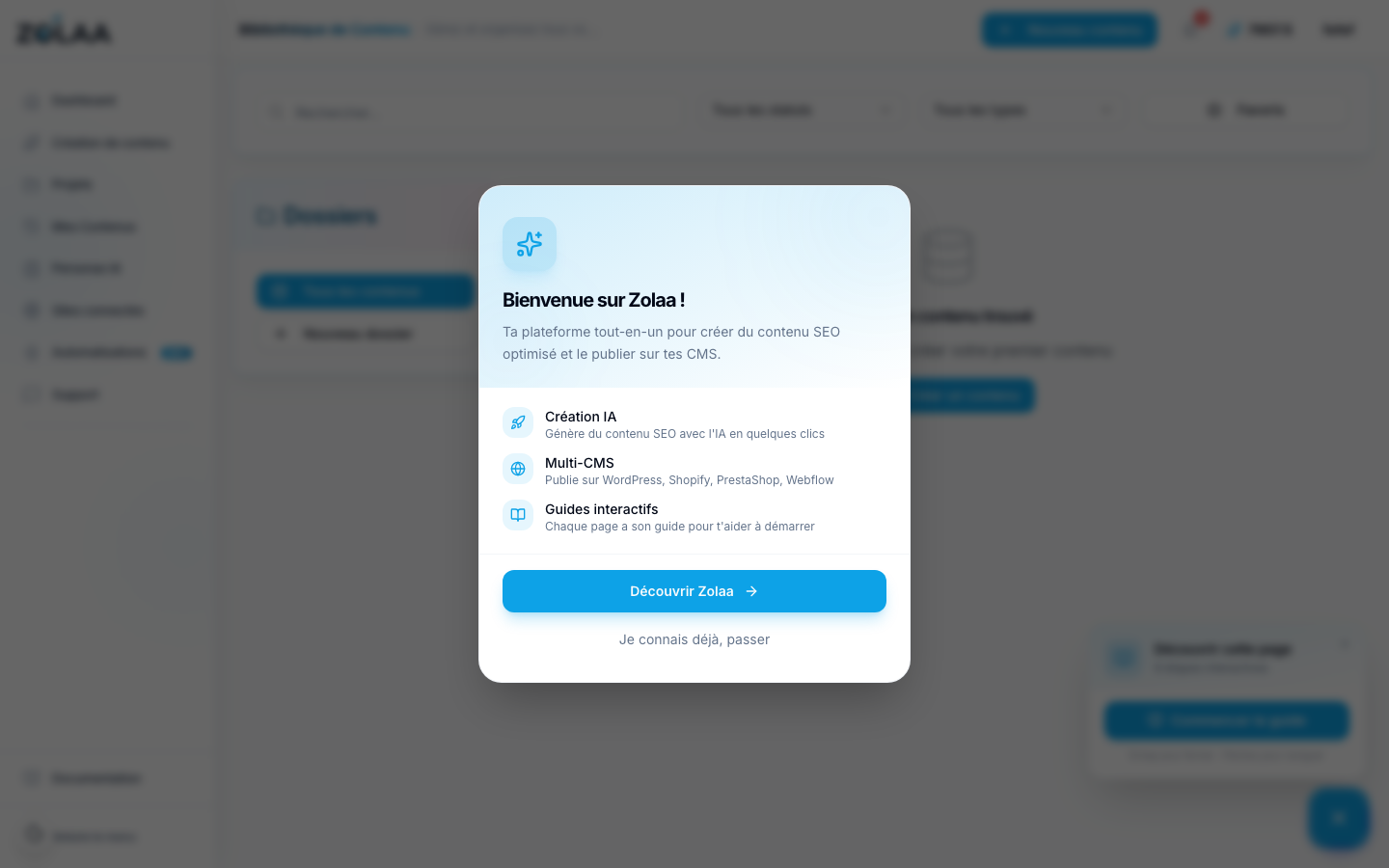 Page Bibliothèque Zolaa